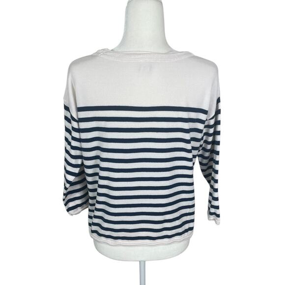 Pact 100% Organic Cotton Striped Sweater Size Small Classic Nautical Effortless - Picture 8 of 13